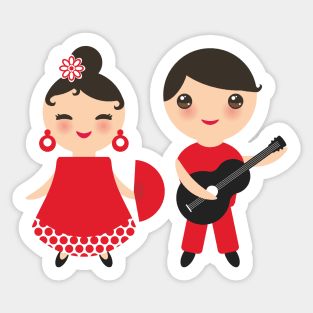 Spanish Flamenco Dancer (3) Sticker